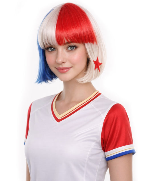 Panama Flag Bob Multicolor Wig