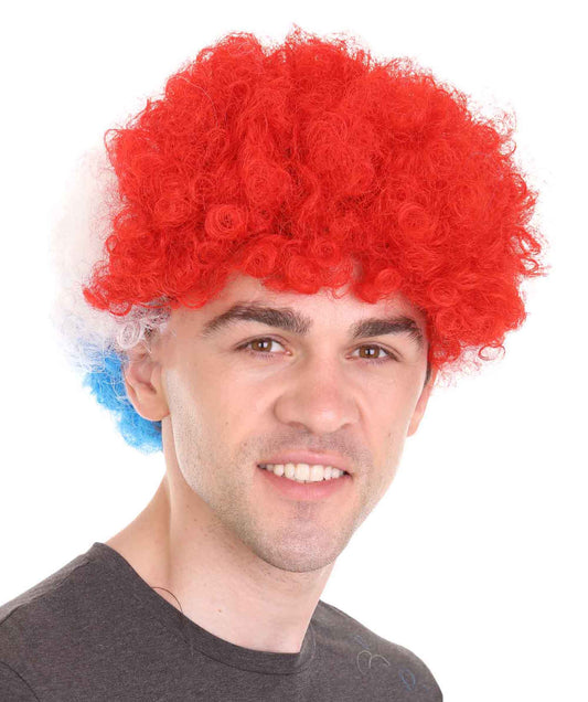 Holland Flag Afro Multicolor Wig