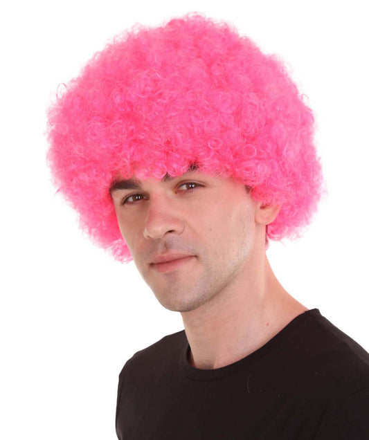 Pink Unisex Afro Wig