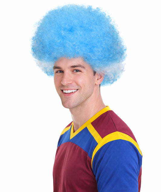 Argentina Flag Afro Light Blue and White Wig