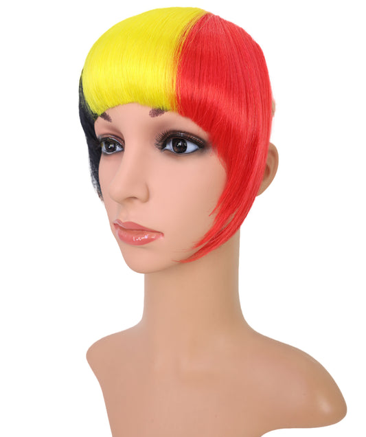 Belgium Flag Multicolor Hair Extension