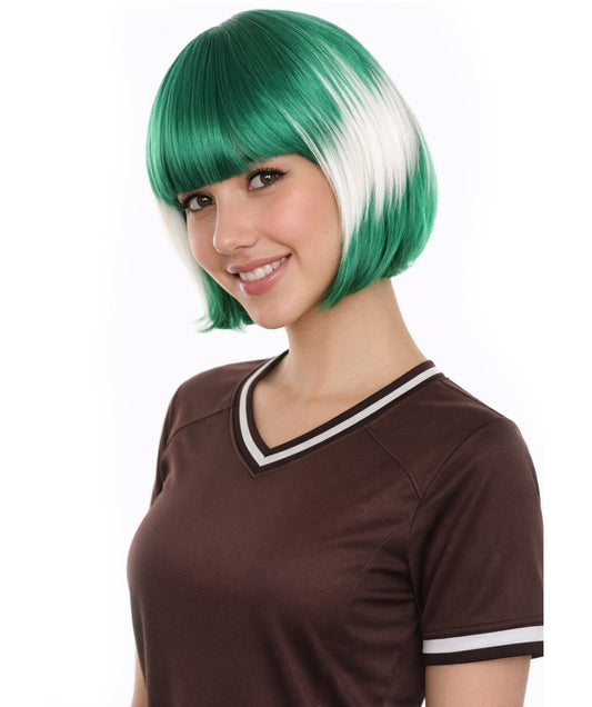 Saudi Arabia Flag Bob Green and White Wig