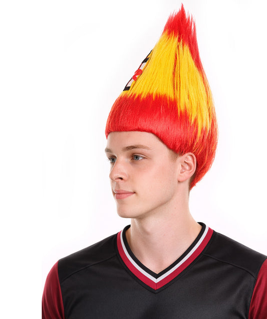 Spain Flag Troll Multicolor Wig