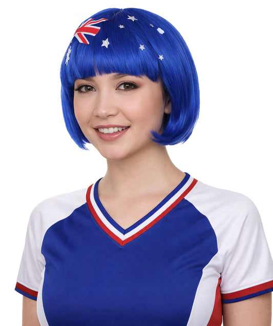 Australia Flag Bob Multicolor Wig