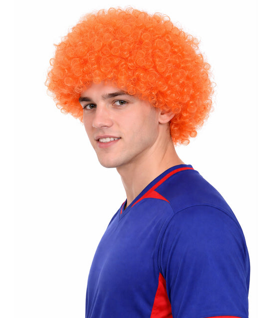 Unisex Orange Afro Wig | Jumbo Super Size Cosplay Halloween Wig