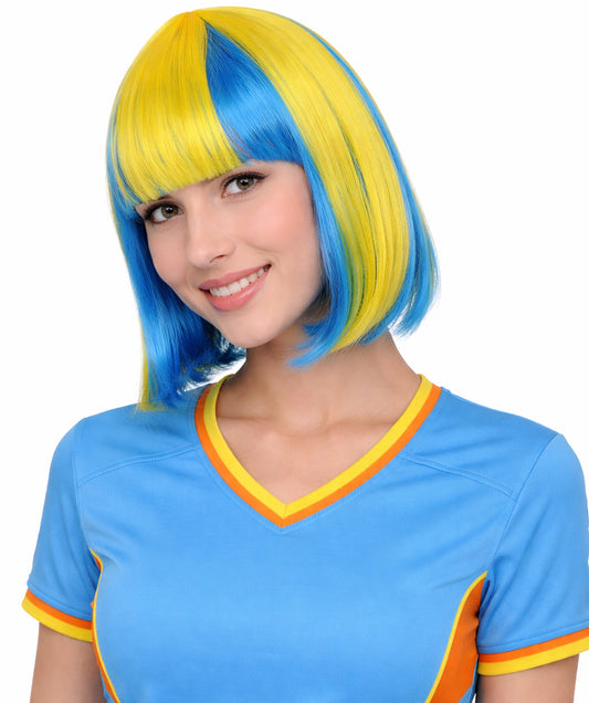 Sweden Flag Bob Multicolor Wig