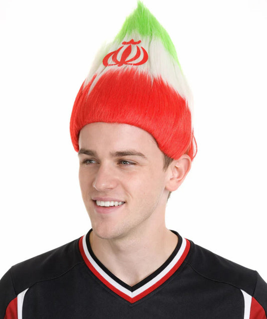 Iran Flag Troll Multicolor Wig