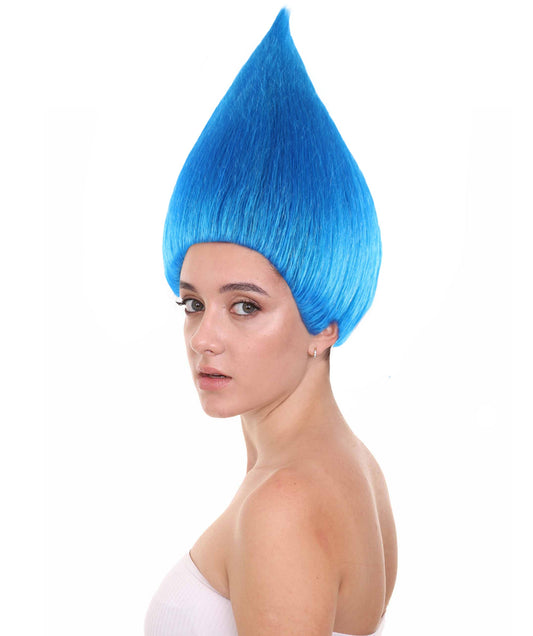 Women Blue Straight Trolls Wig for Halloween Cosplay Party Fancy Dress HW-1362 | HPO
