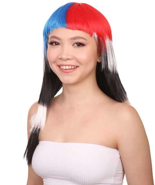 South Korea Flag Bob Wig