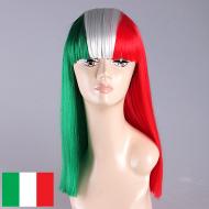 flagwigs, football wigs, fan wigs, afro wigs, mullet wigs, bob wigs, euro wigs,  premier league wigs,Italy Long Wig 