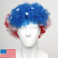 flagwigs, football wigs, fan wigs, afro wigs, mullet wigs, bob wigs, euro wigs,  premier league wigs,United States Afro Wig 