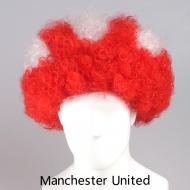 flagwigs, football wigs, fan wigs, afro wigs, mullet wigs, bob wigs, euro wigs,  premier league wigs,Manchester United Afro Wig
