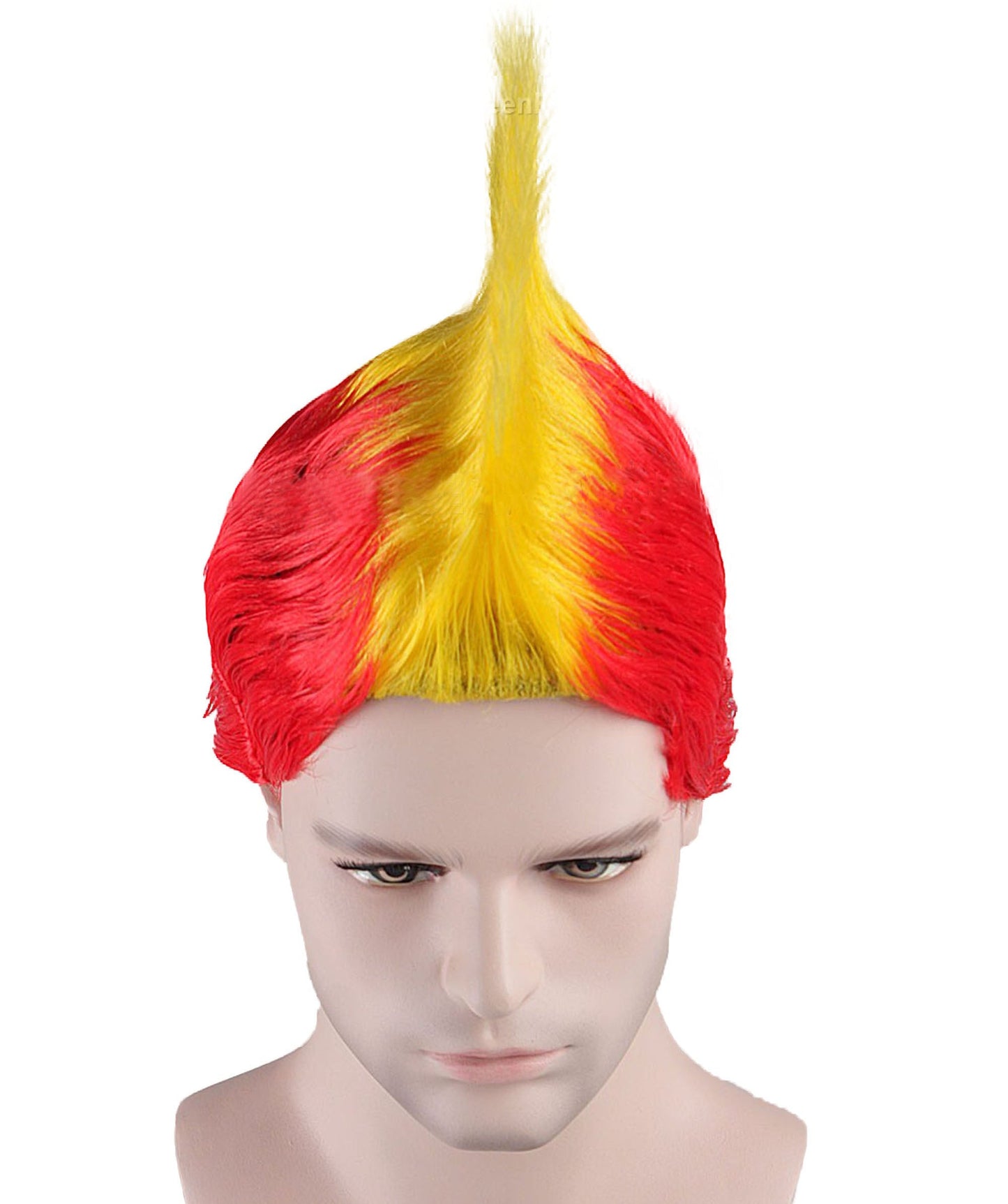 Red Yellow Mohawk Wig