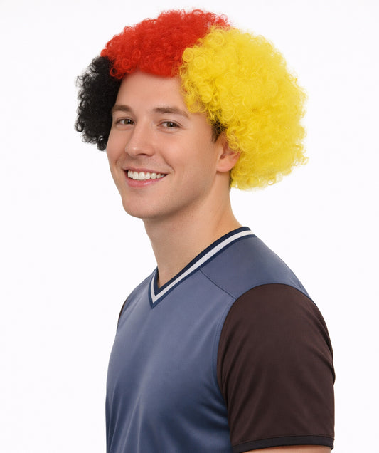 Germany Flag Afro Multicolor Wig