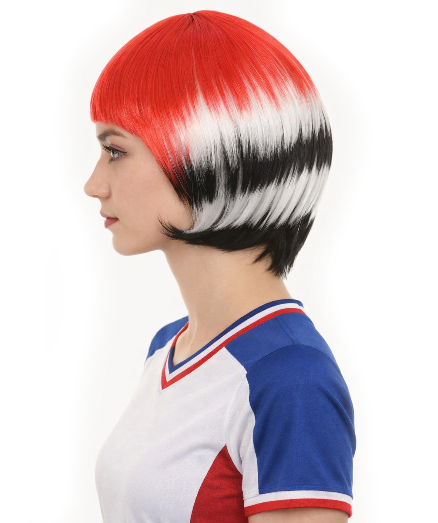 South Korean Flag Bob Multicolor Wig