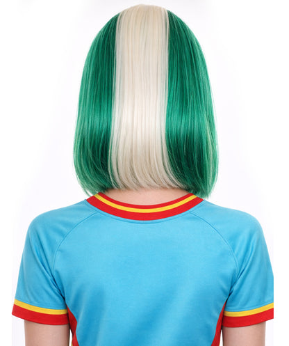Nigeria Flag Bob Green and White Wig