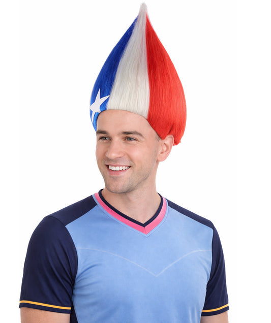 USA Flag Troll Multicolor Wig