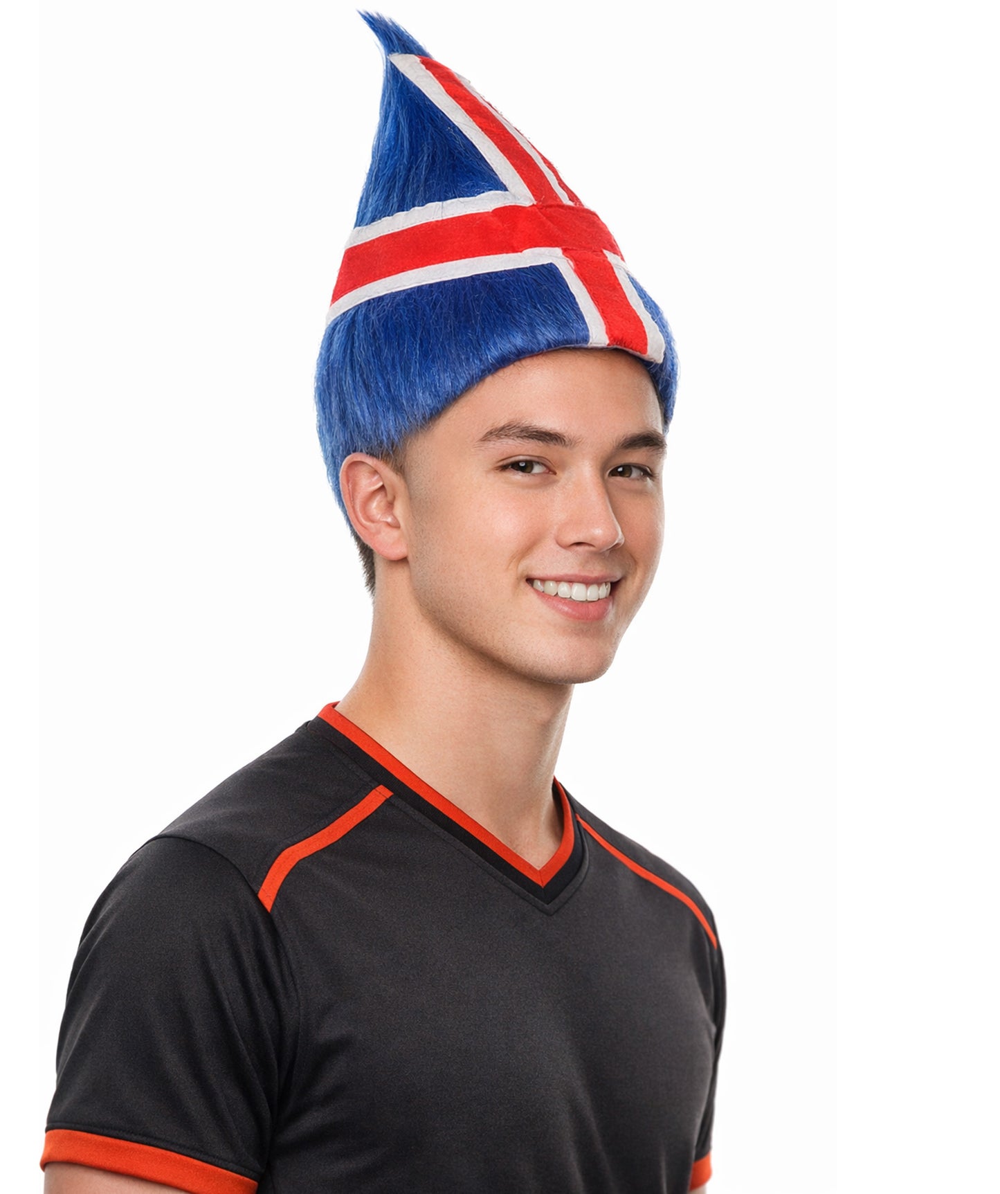 Iceland Flag Troll Multicolor Wig