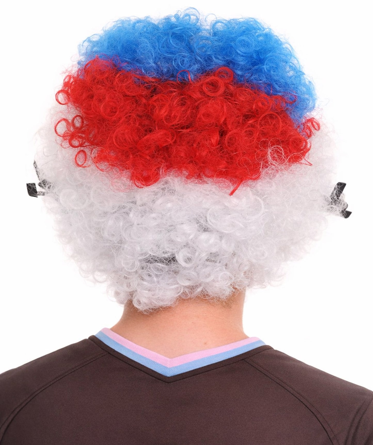 South Korea Flag Afro Multicolor Wig