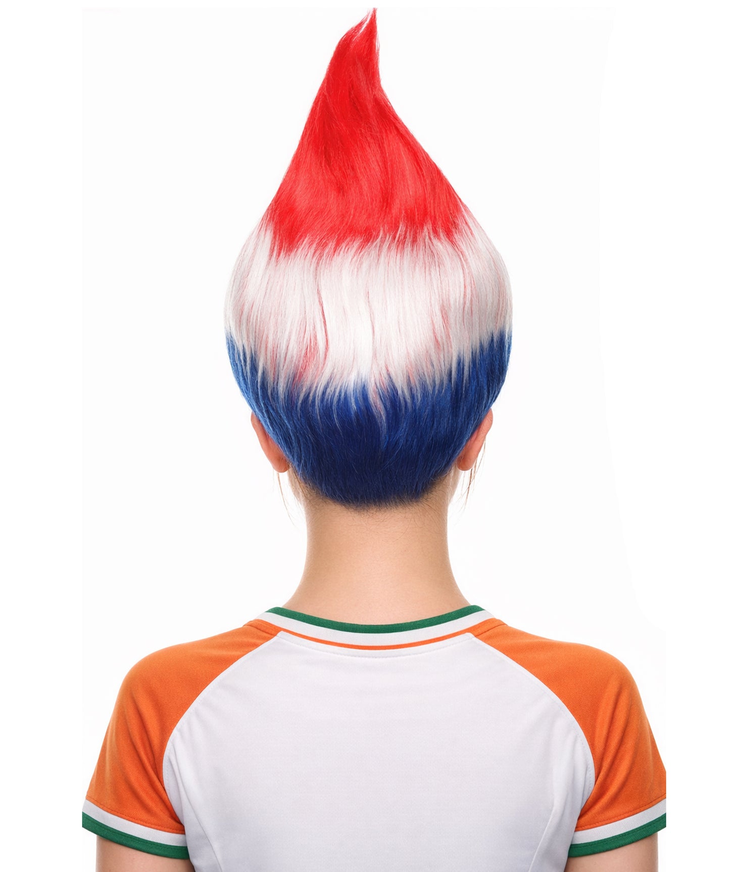 Croatia Flag Troll Multicolor Wig