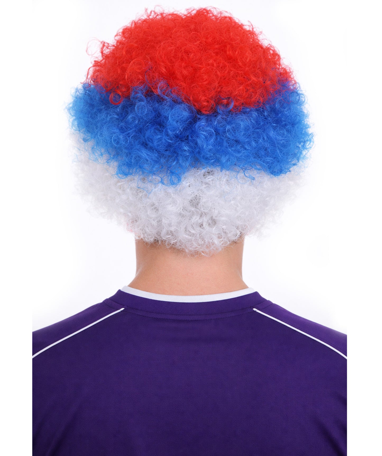 SERBIA Flag Afro Multicolor Wig