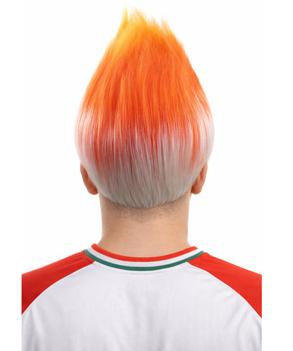 Unisex Adult & Teen Wig | Trolls Orange & White Wig | Premium Breathable Capless Cap