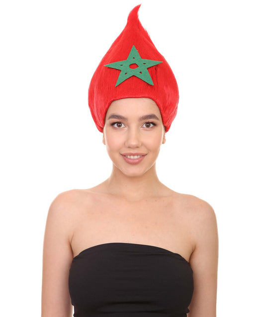 Morocco Flag Troll Wig