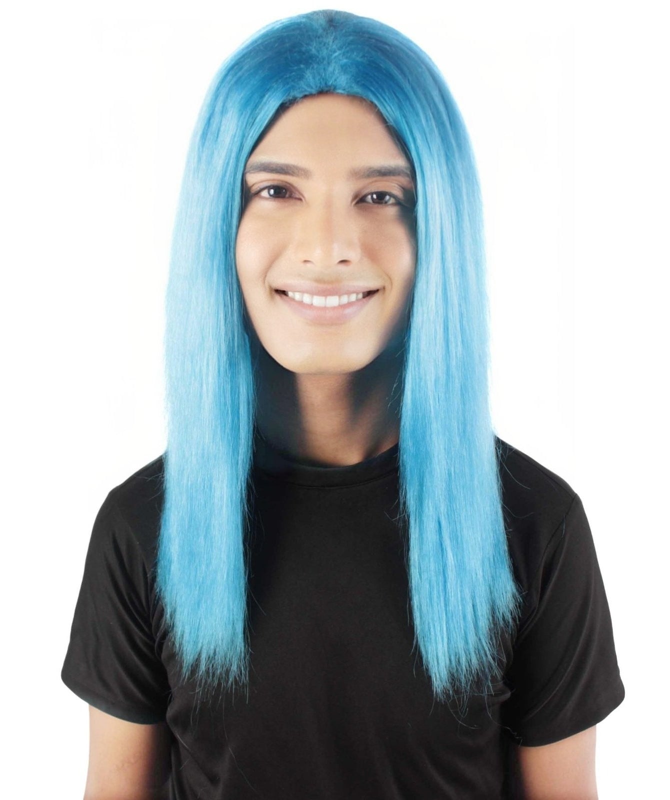 Rainbow Rapper | Multiple color Straight Medium Length Music Icon Wig | Premium Halloween Wig