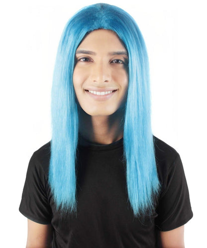 Rainbow Rapper | Multiple color Straight Medium Length Music Icon Wig | Premium Halloween Wig