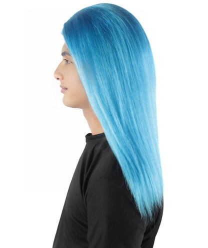 Rainbow Rapper | Multiple color Straight Medium Length Music Icon Wig | Premium Halloween Wig