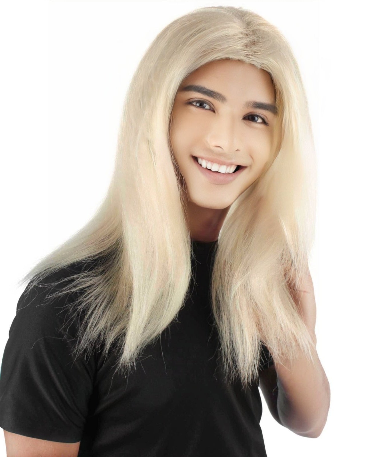 Rainbow Rapper | Multiple color Straight Medium Length Music Icon Wig | Premium Halloween Wig