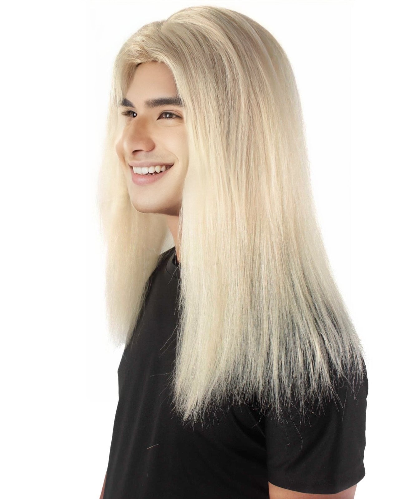 Rainbow Rapper | Multiple color Straight Medium Length Music Icon Wig | Premium Halloween Wig