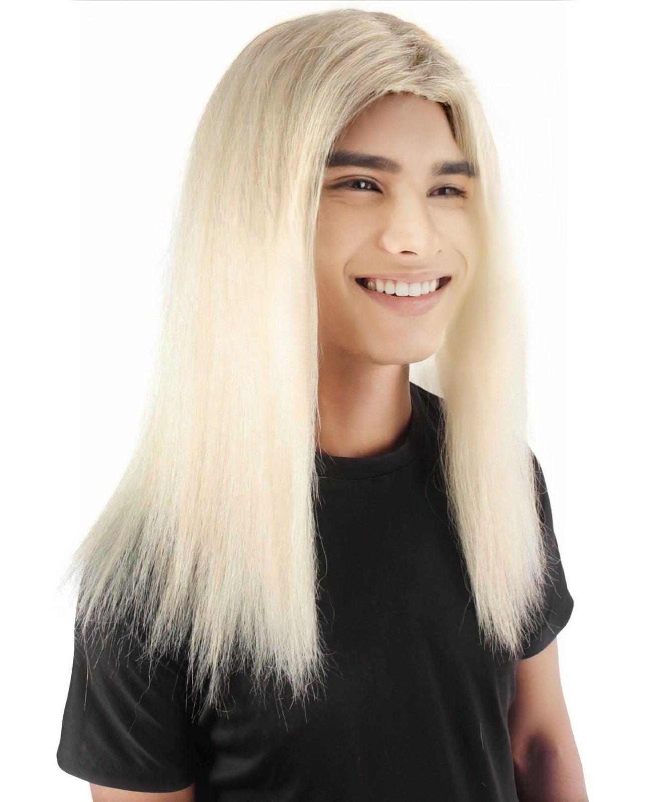 Rainbow Rapper | Multiple color Straight Medium Length Music Icon Wig | Premium Halloween Wig