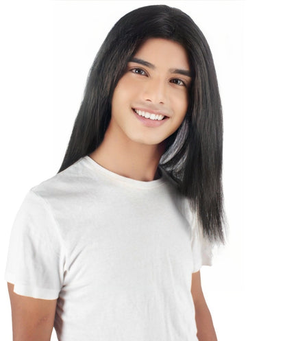 Rainbow Rapper | Multiple color Straight Medium Length Music Icon Wig | Premium Halloween Wig
