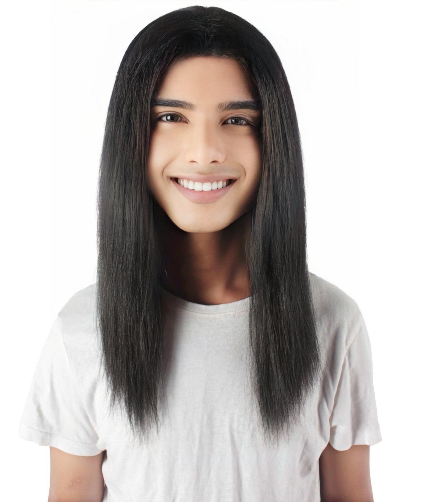 Rainbow Rapper | Multiple color Straight Medium Length Music Icon Wig | Premium Halloween Wig
