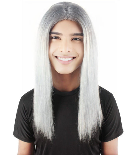 Rainbow Rapper | Multiple color Straight Medium Length Music Icon Wig | Premium Halloween Wig