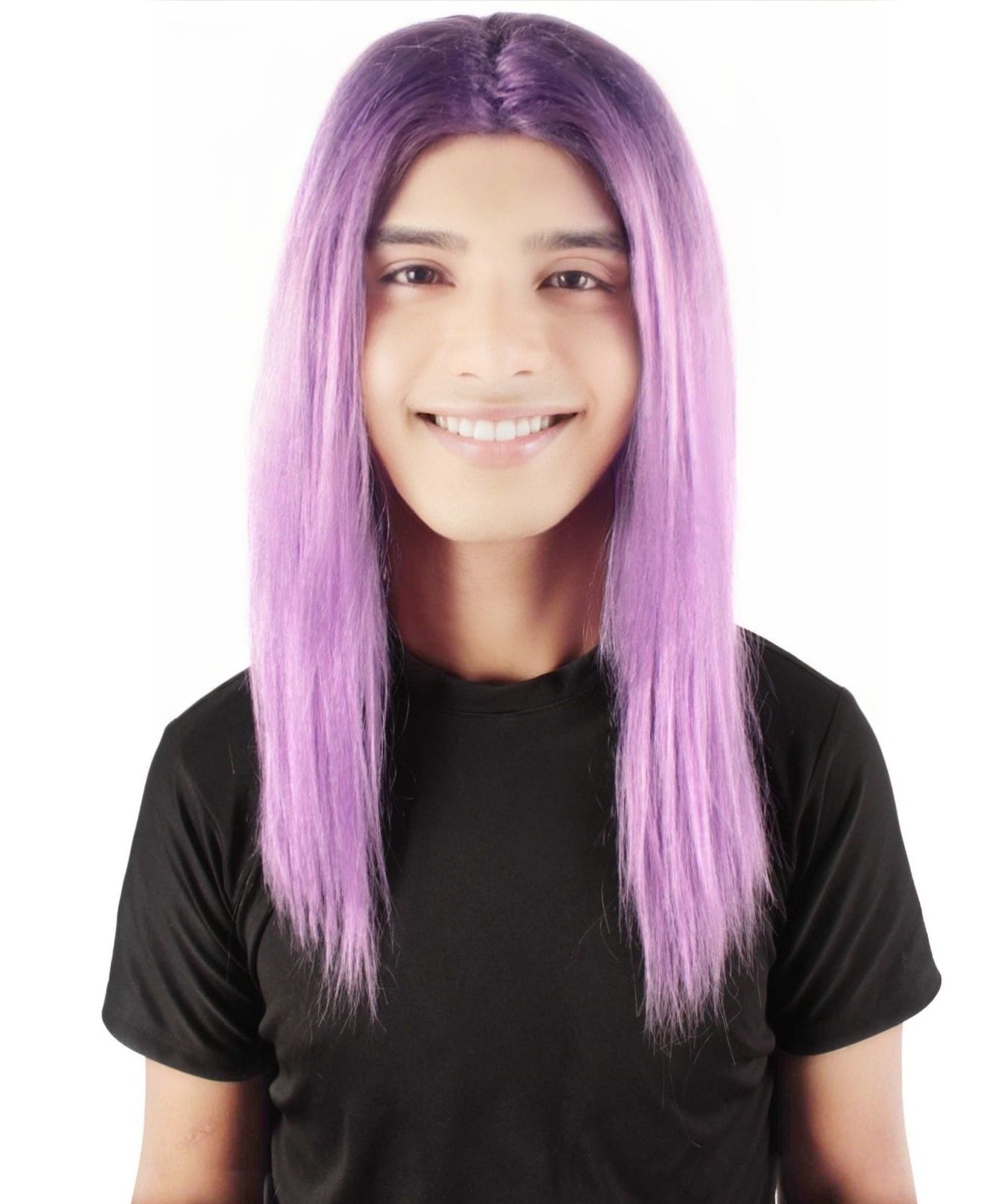 Rainbow Rapper | Multiple color Straight Medium Length Music Icon Wig | Premium Halloween Wig