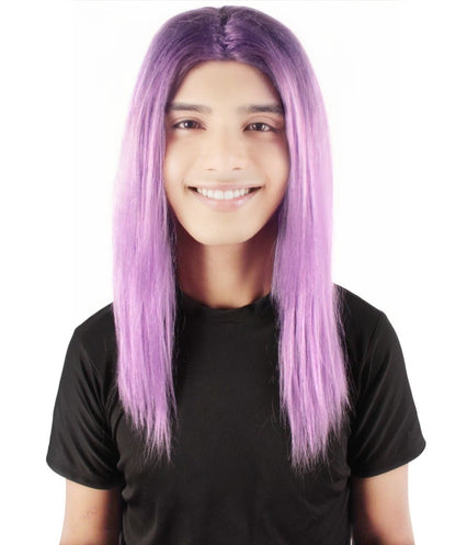 Rainbow Rapper | Multiple color Straight Medium Length Music Icon Wig | Premium Halloween Wig