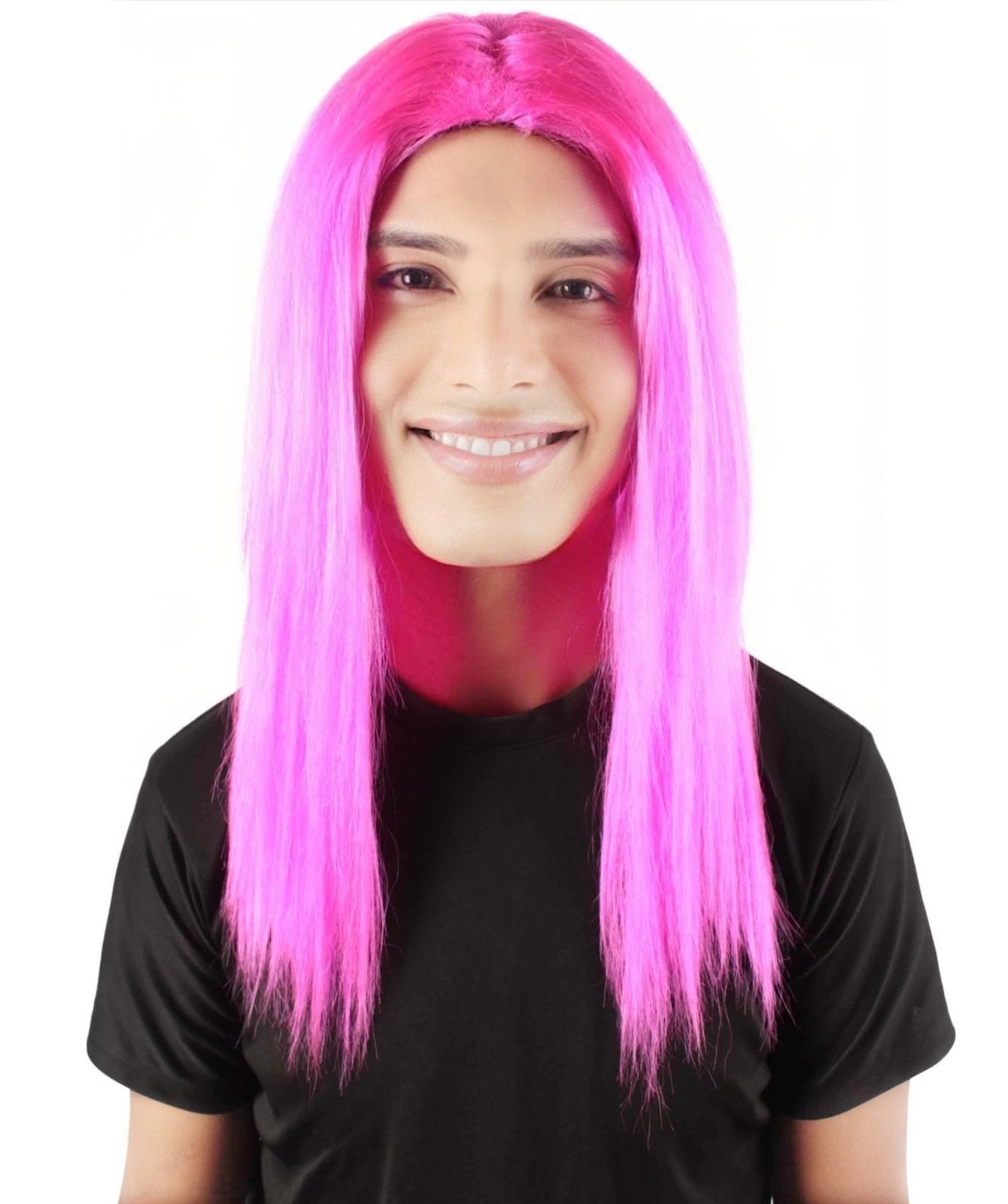 Rainbow Rapper | Multiple color Straight Medium Length Music Icon Wig | Premium Halloween Wig
