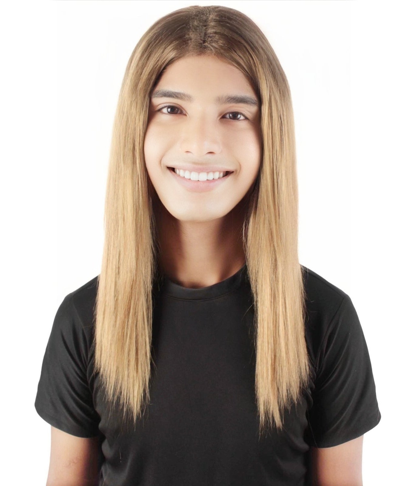 Rainbow Rapper | Multiple color Straight Medium Length Music Icon Wig | Premium Halloween Wig
