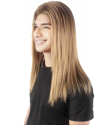 Rainbow Rapper | Multiple color Straight Medium Length Music Icon Wig | Premium Halloween Wig