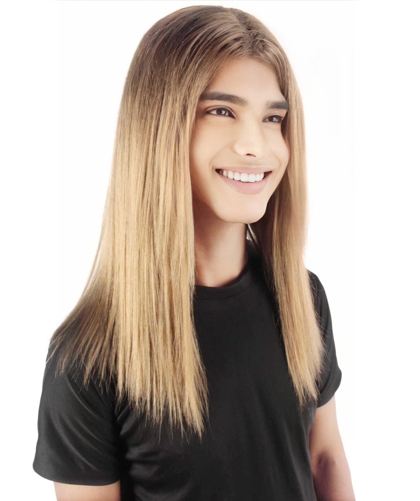 Rainbow Rapper | Multiple color Straight Medium Length Music Icon Wig | Premium Halloween Wig