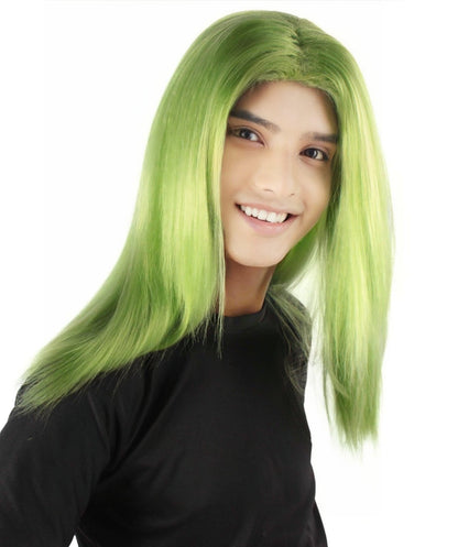 Rainbow Rapper | Multiple color Straight Medium Length Music Icon Wig | Premium Halloween Wig