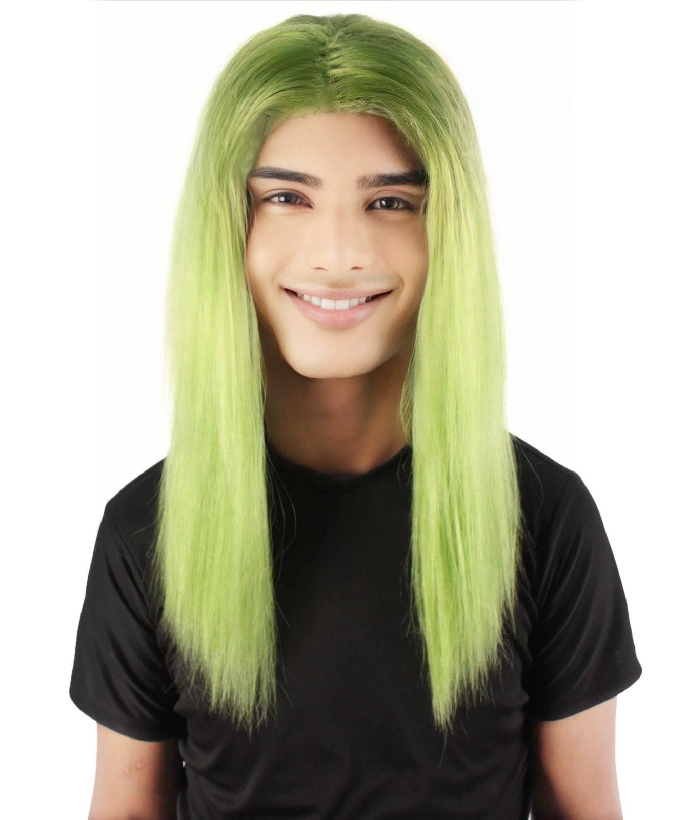 Rainbow Rapper | Multiple color Straight Medium Length Music Icon Wig | Premium Halloween Wig