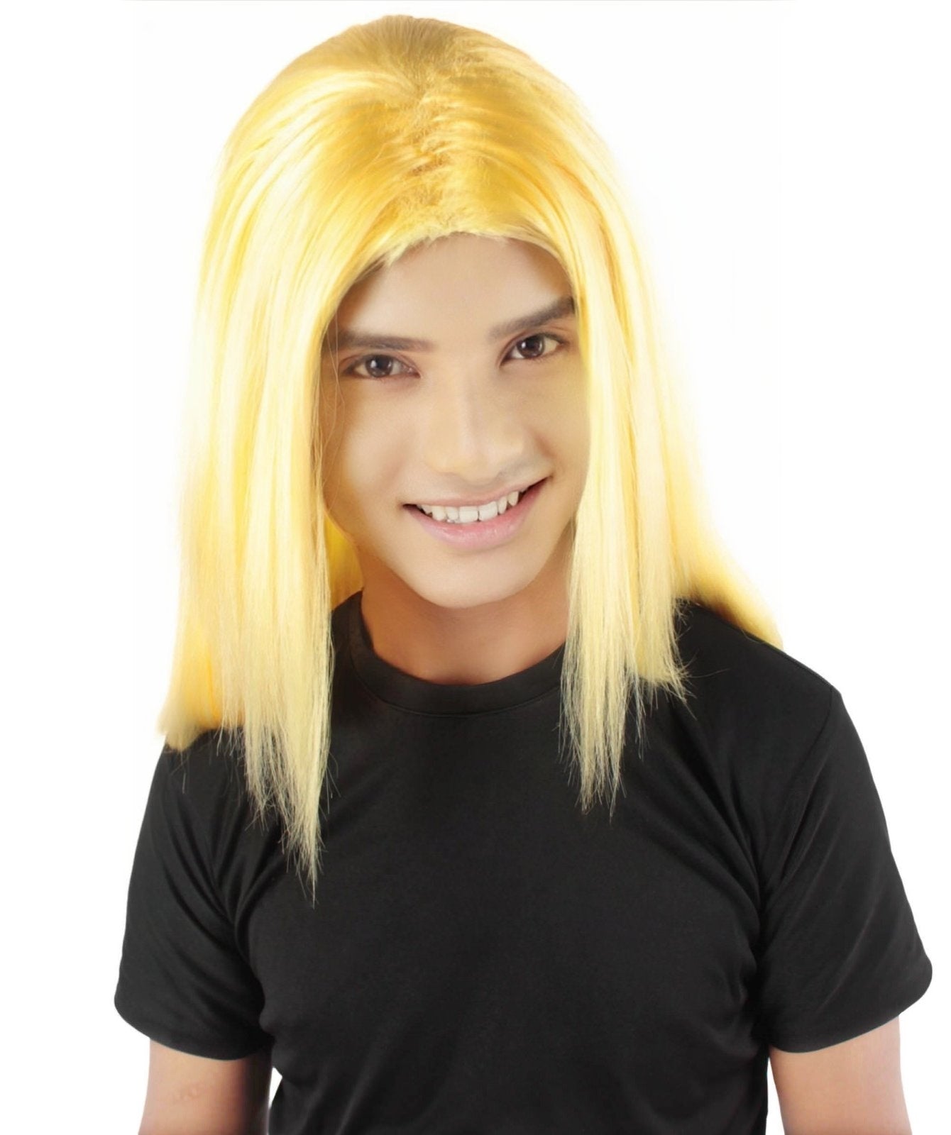 Rainbow Rapper | Multiple color Straight Medium Length Music Icon Wig | Premium Halloween Wig