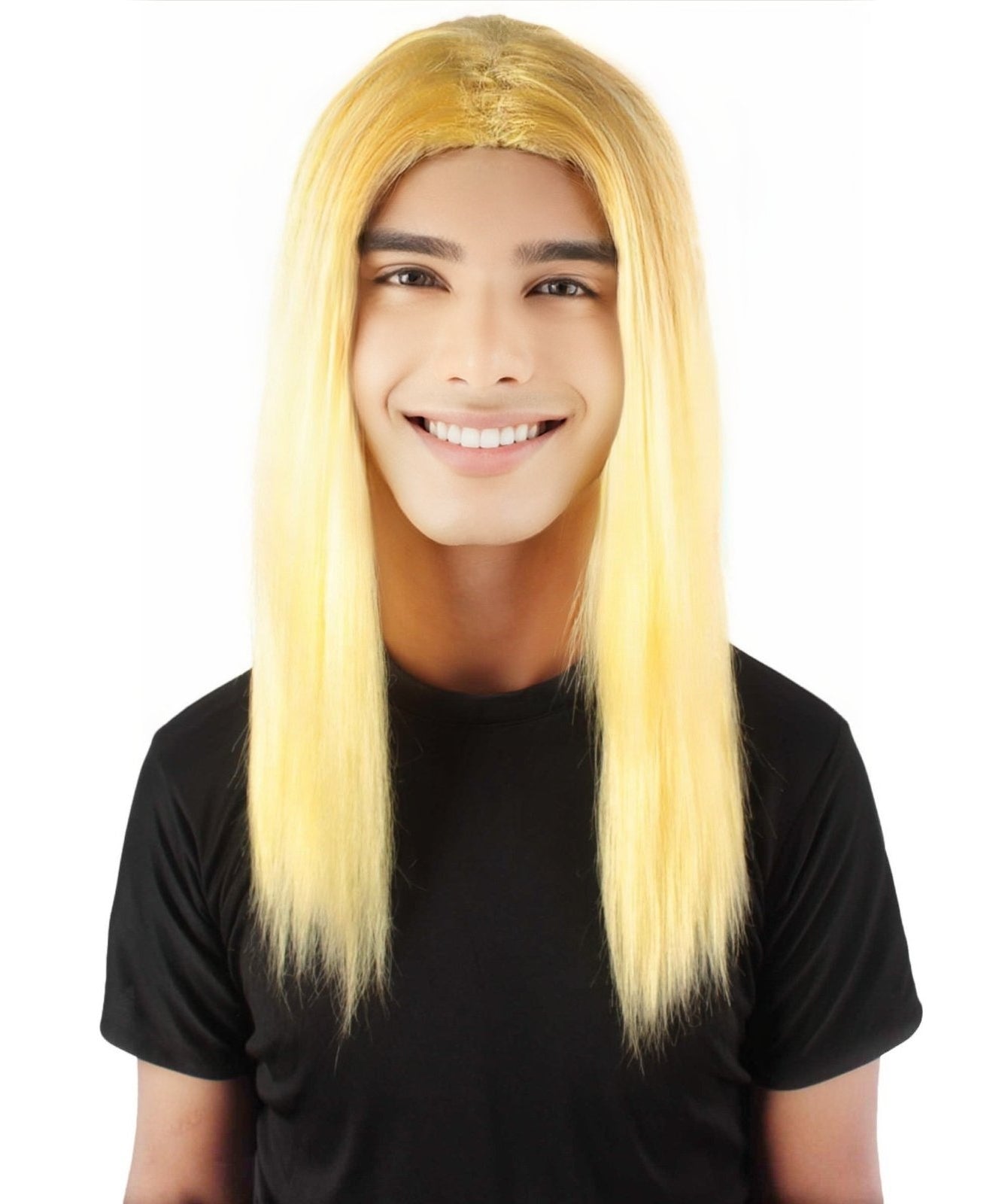 Rainbow Rapper | Multiple color Straight Medium Length Music Icon Wig | Premium Halloween Wig