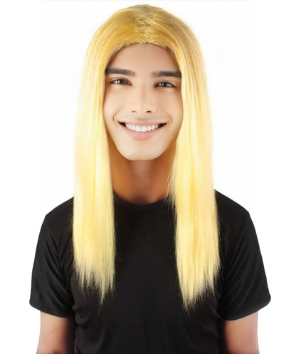 Rainbow Rapper | Multiple color Straight Medium Length Music Icon Wig | Premium Halloween Wig