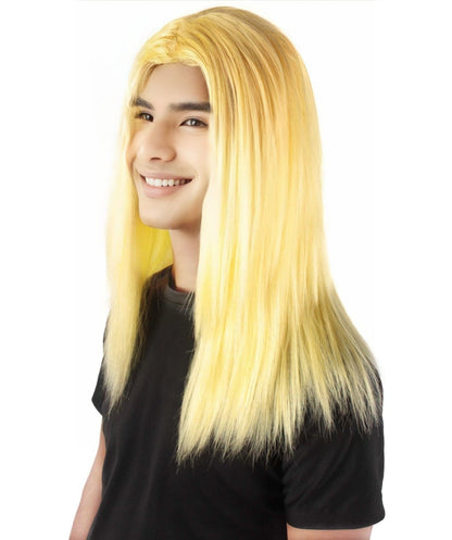 Rainbow Rapper | Multiple color Straight Medium Length Music Icon Wig | Premium Halloween Wig