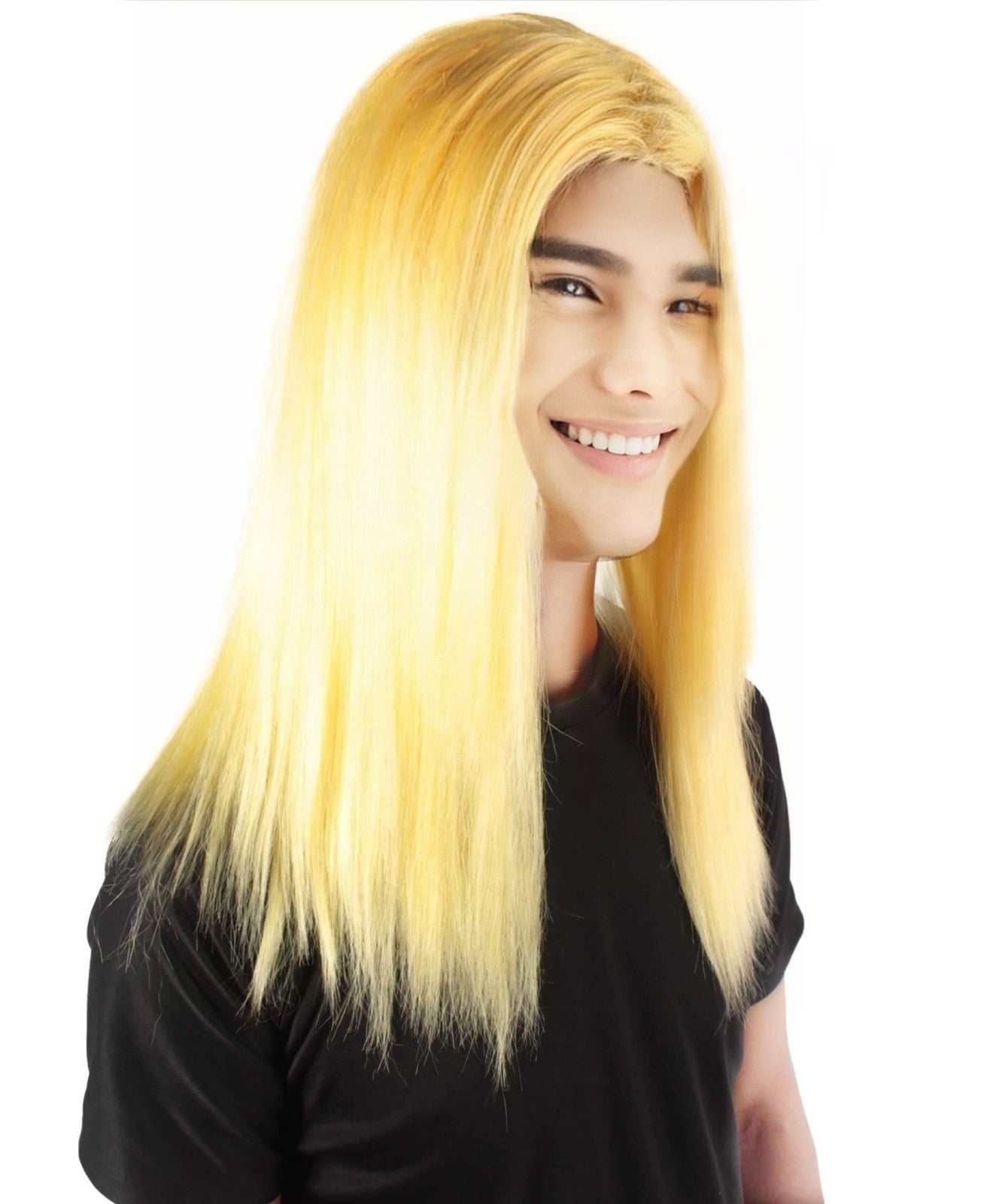 Rainbow Rapper | Multiple color Straight Medium Length Music Icon Wig | Premium Halloween Wig