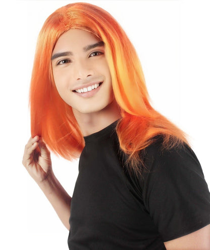 Rainbow Rapper | Multiple color Straight Medium Length Music Icon Wig | Premium Halloween Wig